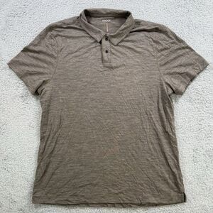 Proof Shirt Mens Large Brown Performance Golf Stretch Wool Nylon Casual Preppy